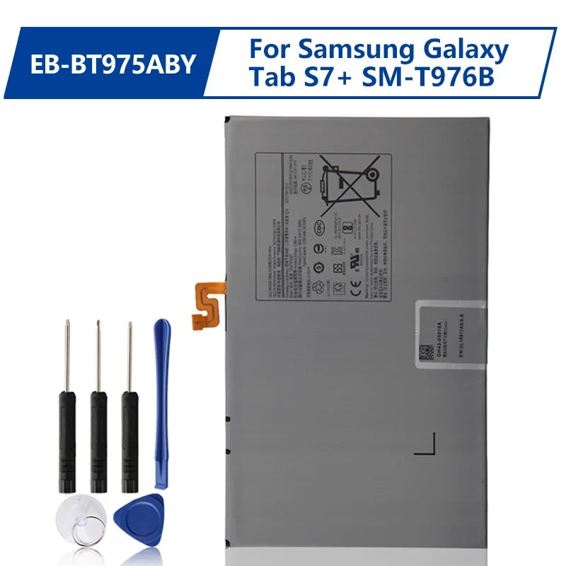 Replacement Tablet Battery for Samsung Tab S7 FE (T730 T735) / S7+ Plus (T970 T975) / S8+ Plus 12.4 Replacement Tablet Battery for Samsung Tab S7 FE (T730 T735) / S7+ Plus (T970 T975) / S8+ Plus 12.4